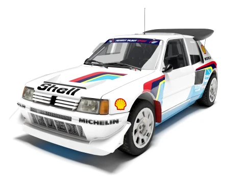 Peugeot 205 Turbo 16 Evolution 2 1986 3D Model