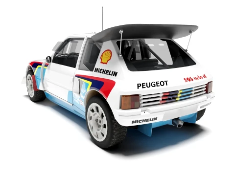 Peugeot 205 Turbo 16 Evolution 2 1986 3D Model