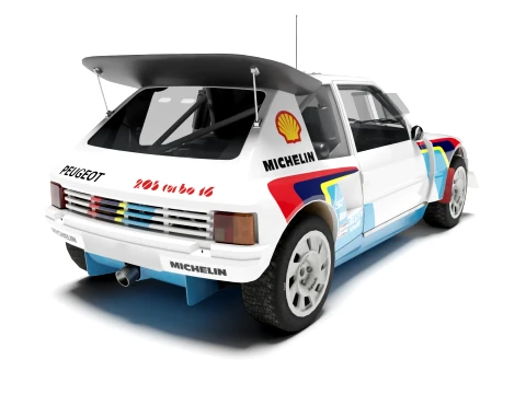 Peugeot 205 Turbo 16 Evolution 2 1986 3D Model