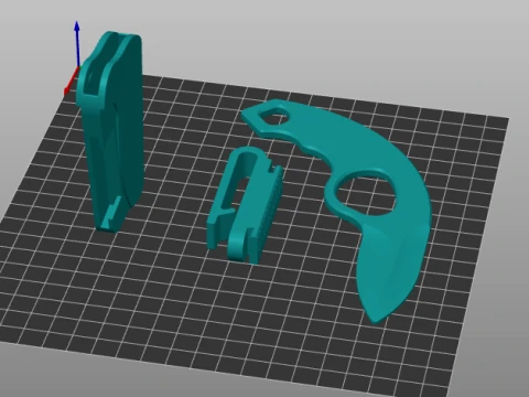 Real World Use Utility Fully Printed Holstered-Clip Knife 3D Model