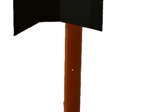 Low poly axe 3D Model
