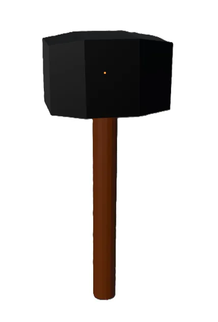 Low poly sledgehammer 3D Model .c4d .max .obj .3ds .fbx .stl .blend 
