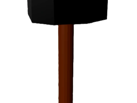 Low poly sledgehammer 3D Model