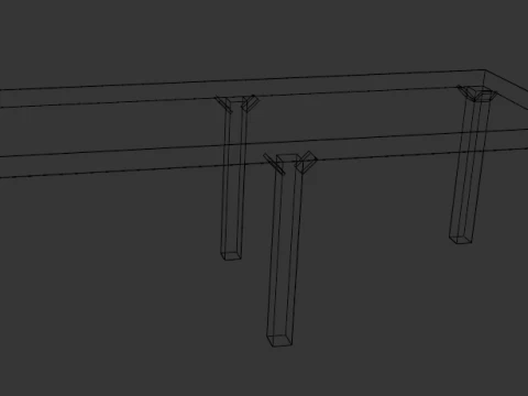 Workbench Table 3D Model