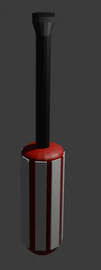 Low Poly Screwdriver 3D Model .c4d .max .obj .3ds .fbx .stl .blend 