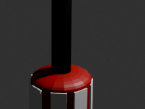 Low-Poly-Schraubendreher 3D Modell