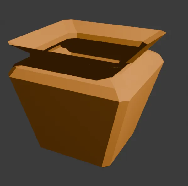 Low Poly Terracotta Pot 3D Model .c4d .max .obj .3ds .fbx .stl .blend 