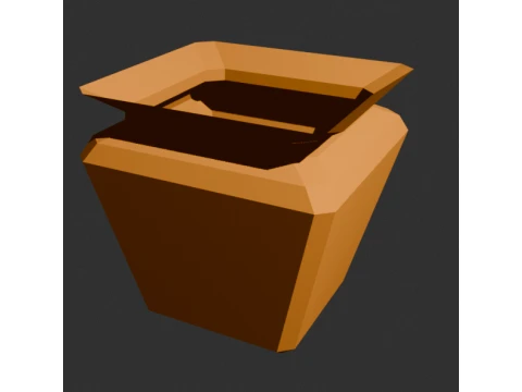 Low Poly Terracotta Pot 3D Model