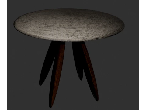 Realstic Side Table PBR 4K 3D Model