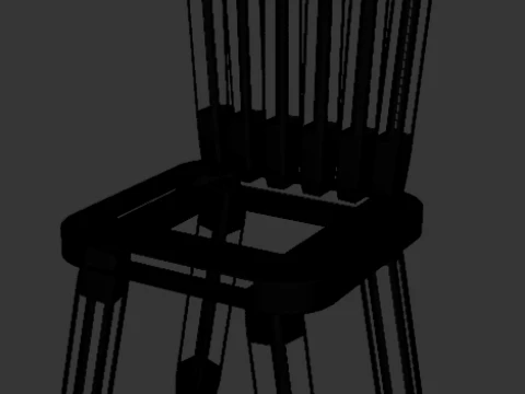 Realstic Wooden Chair PBR 4K 3D Model