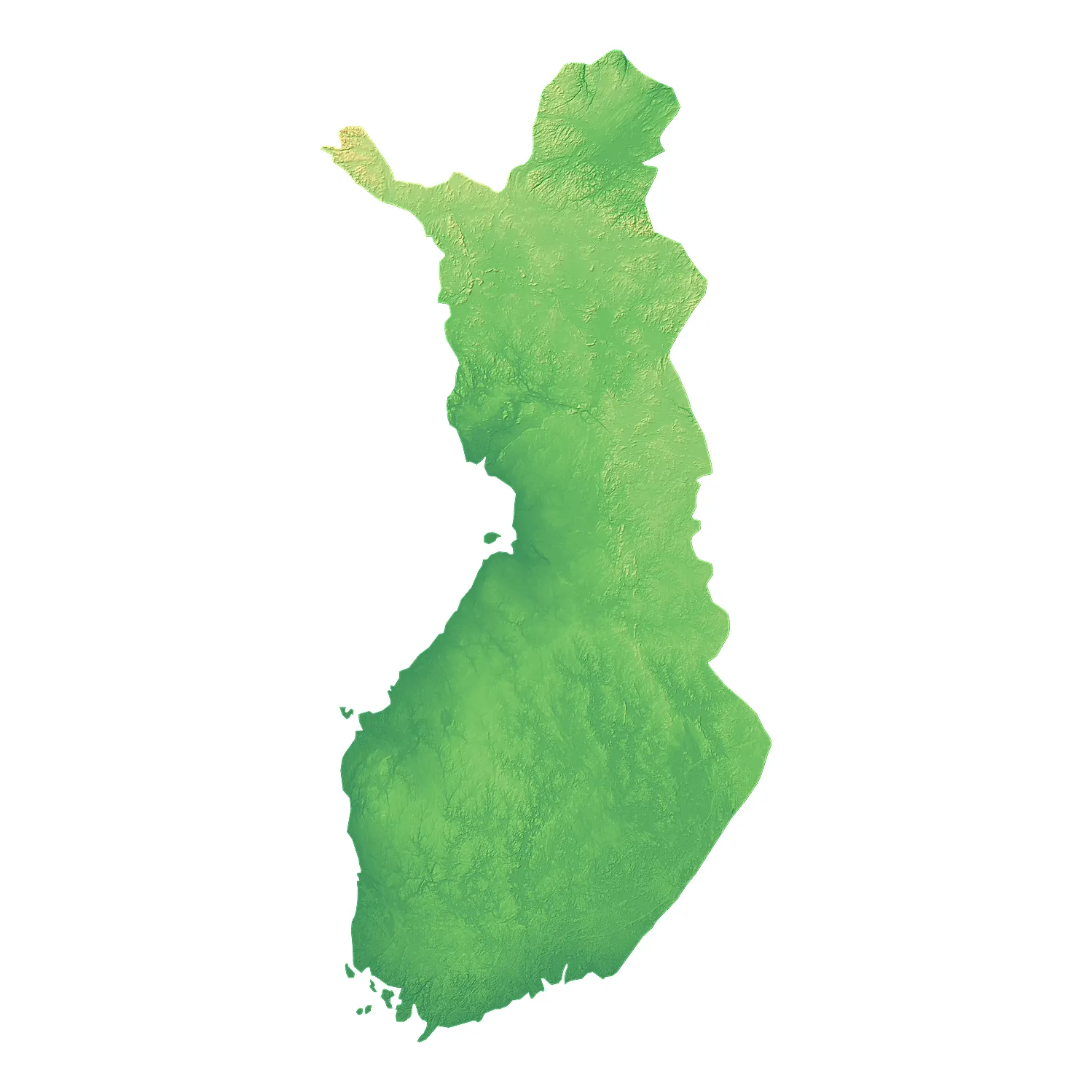 Finland Topographic Relief Map STL for 3D Printing 3D Print Model .c4d .max .obj .3ds .fbx .stl .blend 