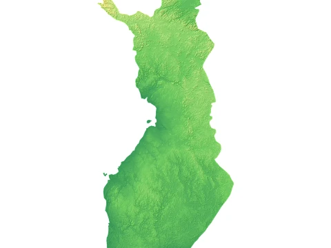 Finland Topographic Relief Map STL for 3D Printing 3D Print Model