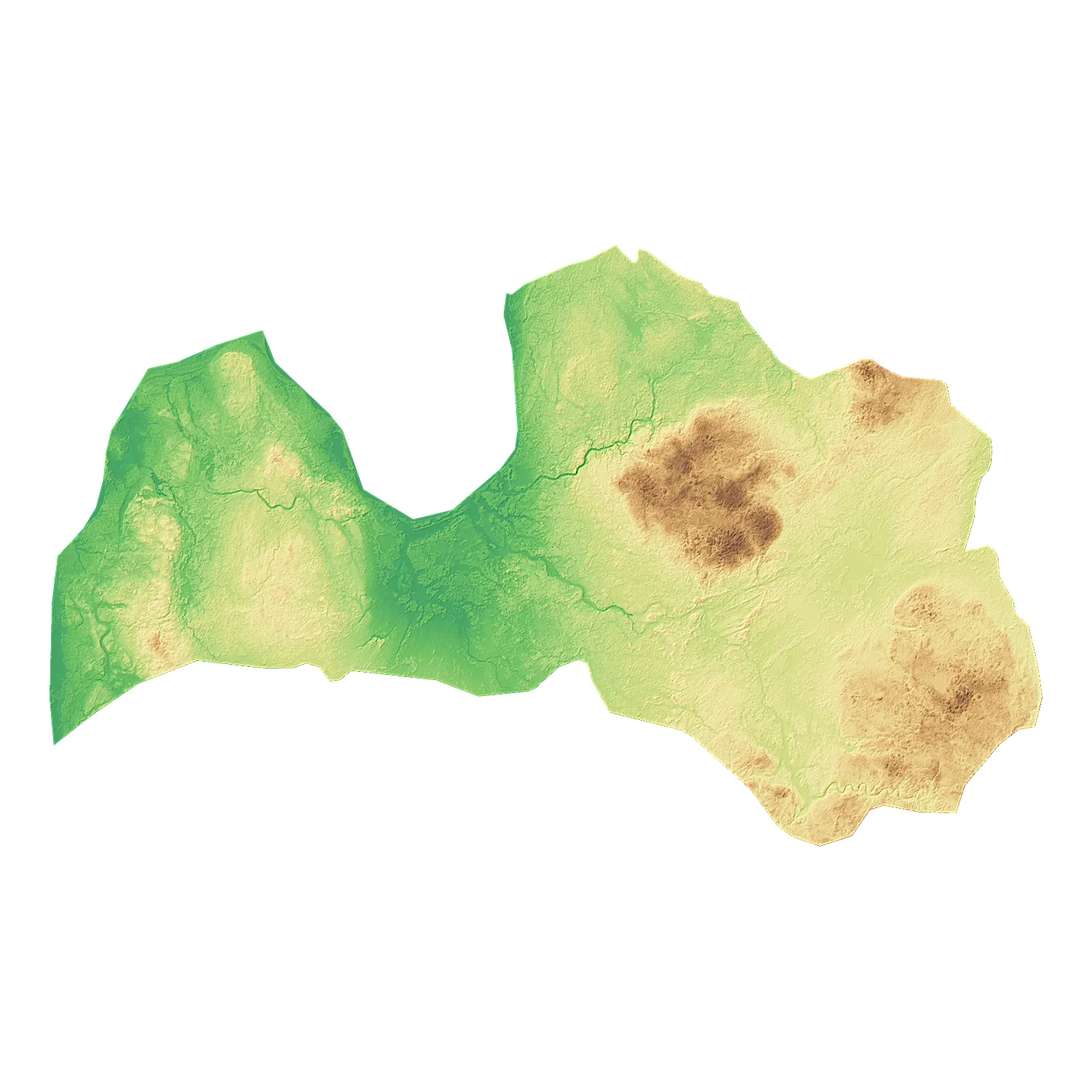 Latvia Topographic Relief Map STL for 3D Printing 3D Print Model .c4d .max .obj .3ds .fbx .stl .blend 
