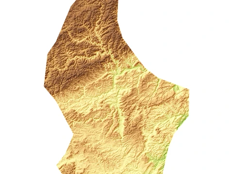 Mappa dei rilievi topografici del Lussemburgo STL per la stampa 3D Modello di stampa 3D