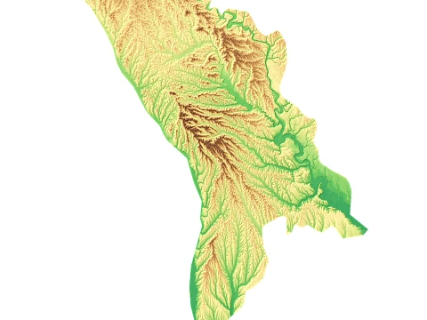 Moldova Topographic Relief Map STL for 3D Printing 3D Print Model