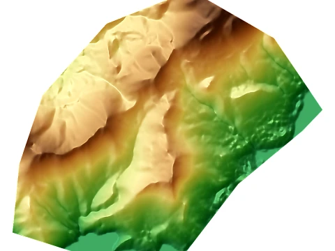 Monaco Topographic Relief Map STL for 3D Printing 3D Print Model