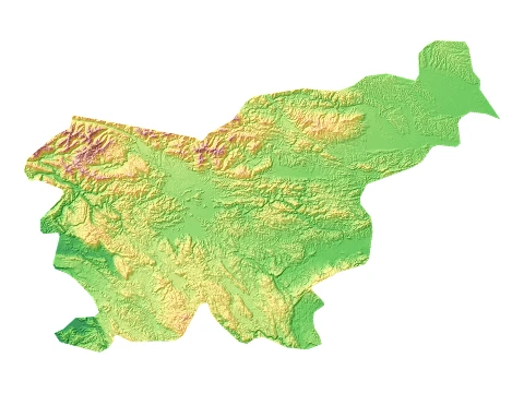 Slovenia Topographic Relief Map STL for 3D Printing 3D Print Model