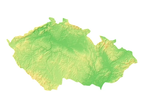 Czechia Topographic Relief Map STL for 3D Printing 3D Print Model