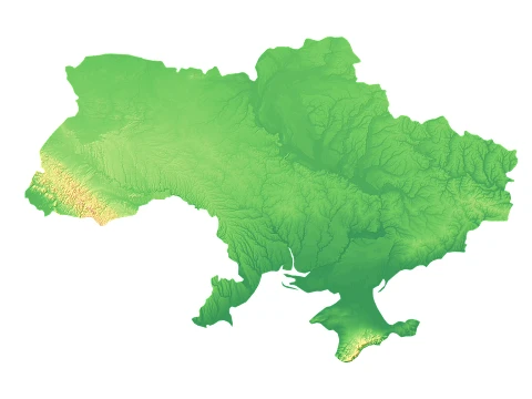 Ukraine Topographic Relief Map STL for 3D Printing 3D Print Model