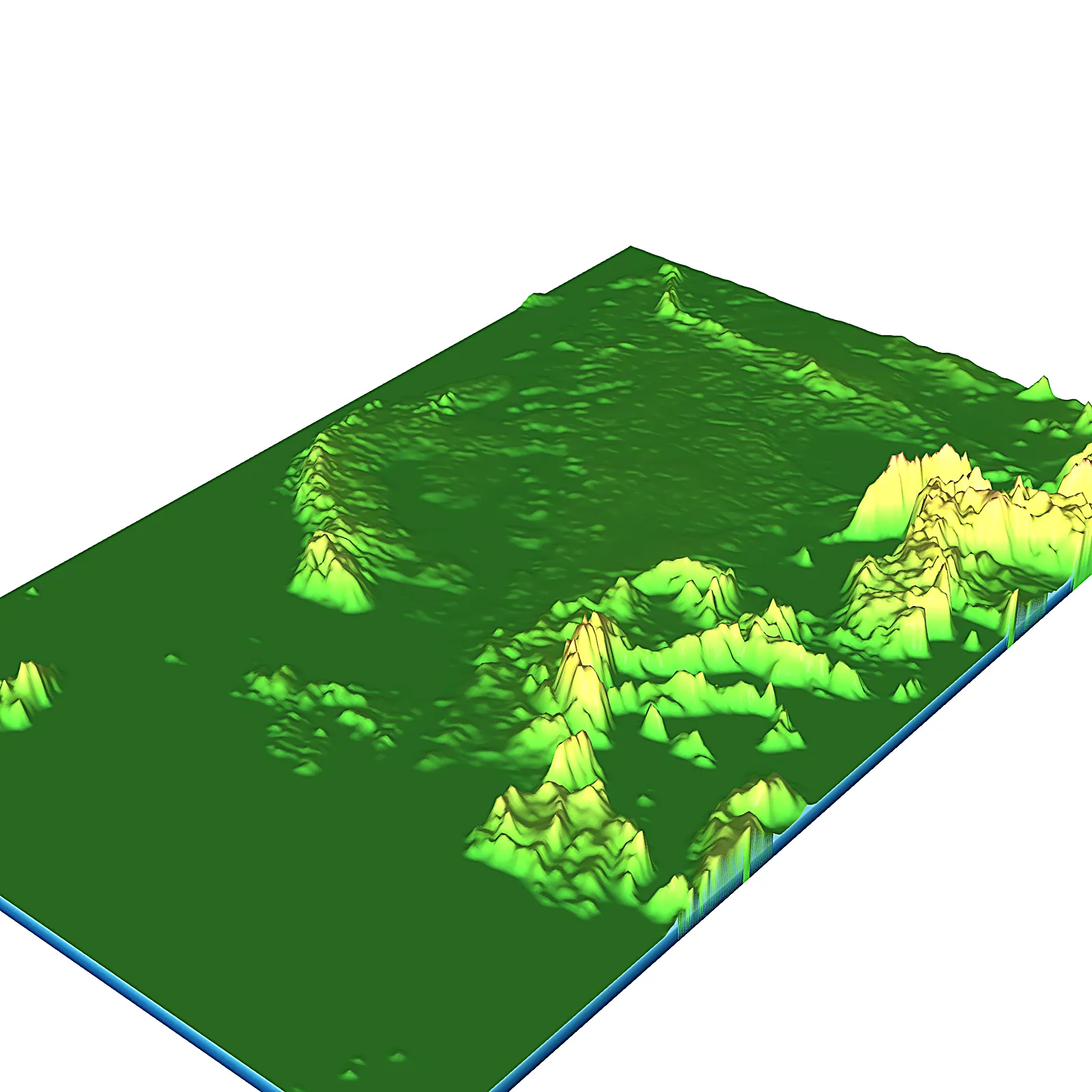 Europe 3D Relief Map Land topographic STL 3D Print Model .c4d .max .obj .3ds .fbx .stl .blend 