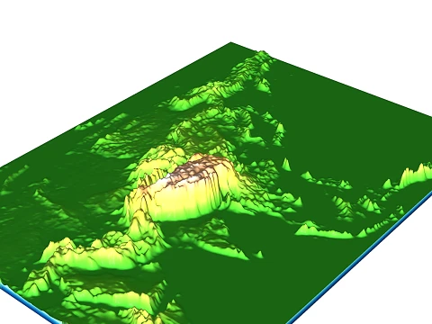 Asien 3D Reliefkarte Land topografische STL 3D Druckmodell