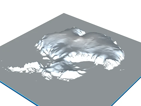 Antarktis 3D Reliefkarte Land topografische STL 3D Druckmodell