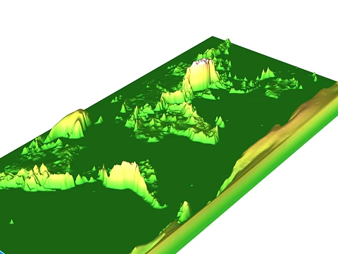 Welt 3D Reliefkarte Land topografische STL 3D Druckmodell