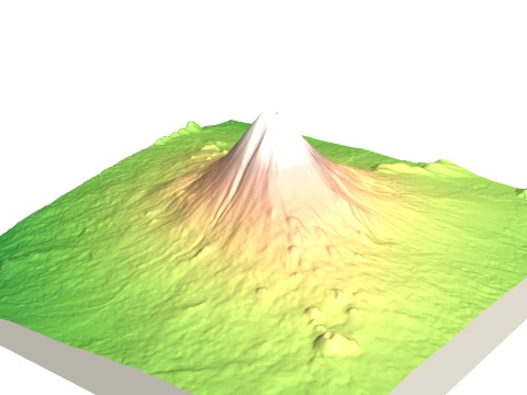 Mount Fuji 3D-Reliefmodell topografische STL 3D Druckmodell