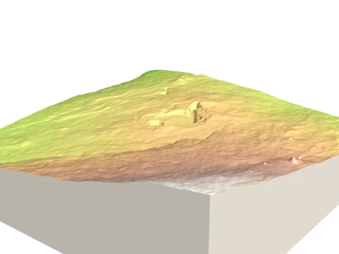 Kilauea-Vulkan 3D-Reliefmodell topografische STL 3D Druckmodell