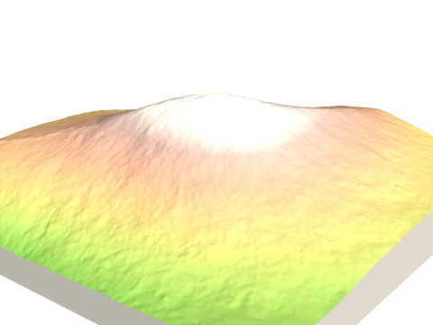 Mauna Loa 3D-Reliefmodell topografische STL 3D Druckmodell
