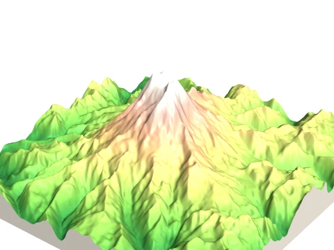 Mount Rainier 3D-Reliefmodell topografische STL 3D Druckmodell