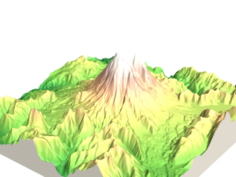 Mount St. Helens 3D-Reliefmodell topografische STL 3D Druckmodell