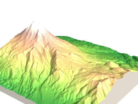 Popocatpetl 3D-Reliefmodell topografische STL 3D Druckmodell