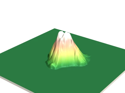 Stromboli 3D-Reliefmodell topografische STL 3D Druckmodell
