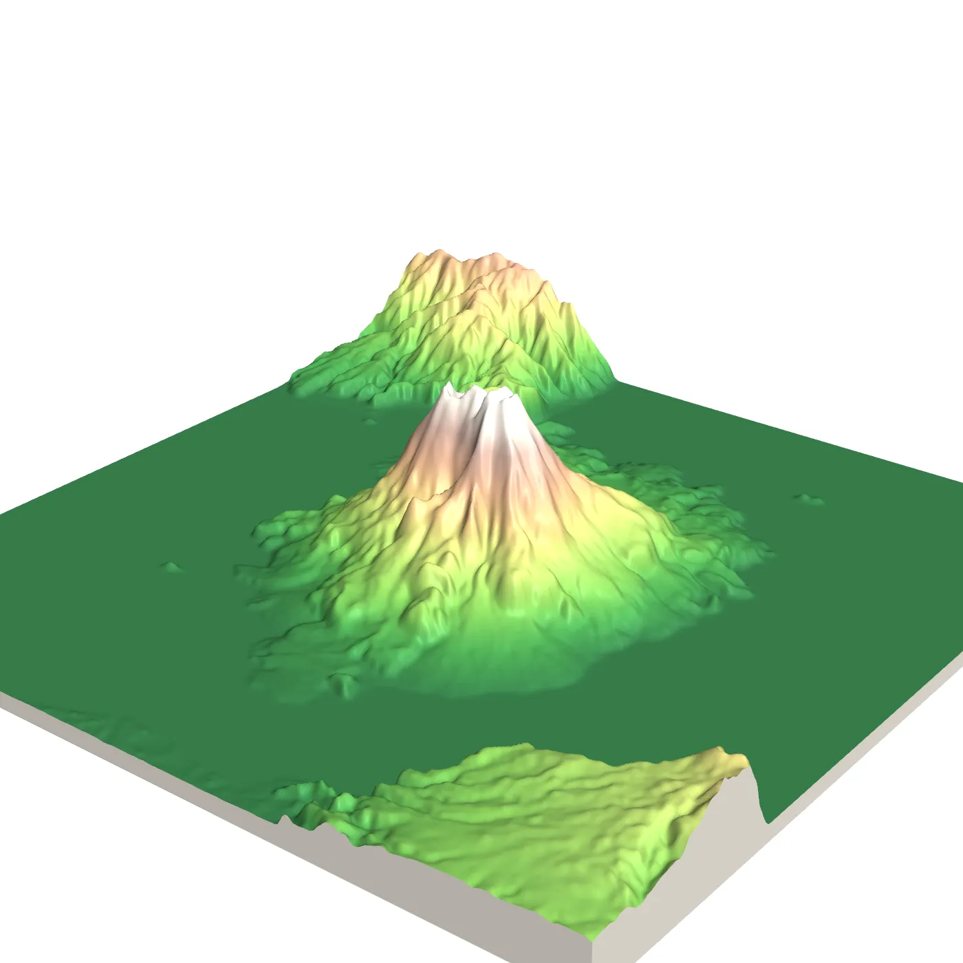 Sakurajima 3D Relief Model topographic STL 3D Print Model .c4d .max .obj .3ds .fbx .stl .blend 