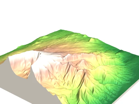 Mount Tambora 3D-Reliefmodell topografische STL 3D Druckmodell