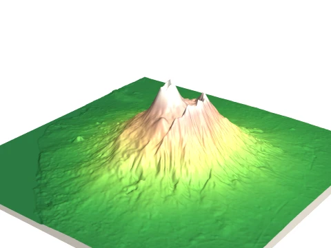 3D-Reliefmodell des Vesuvs, topografische STL-Datei 3D Druckmodell