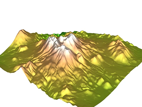 Cerro Antofalla 3D-Reliefmodell topografische STL 3D Druckmodell
