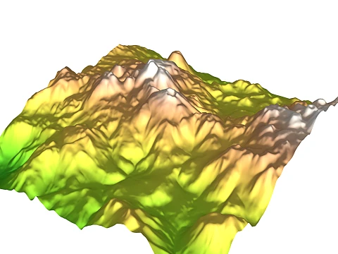 Volcn Ata 3D-Reliefmodell topografische STL 3D Druckmodell