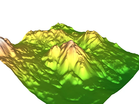 Cerro El Muerto 3D-Reliefmodell topografische STL 3D Druckmodell