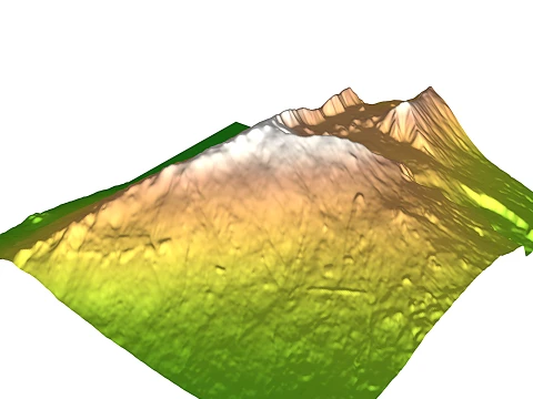 Haleakala 3D-Reliefmodell topografische STL 3D Druckmodell