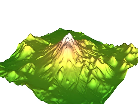 Llullaillaco 3D-Reliefmodell topografisches STL 3D Druckmodell