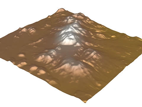 Monte Pissis 3D-Reliefmodell topografische STL 3D Druckmodell
