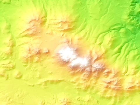 Monte Pissis 3D Relief Model topographic STL 3D Print Model