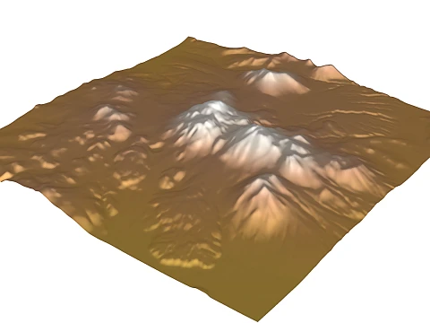 Nevado Tres Cruces 3D-Reliefmodell topografische STL 3D Druckmodell