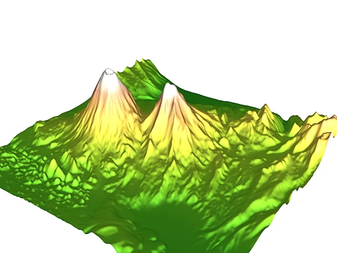 Pomerape 3D-Reliefmodell topografische STL 3D Druckmodell