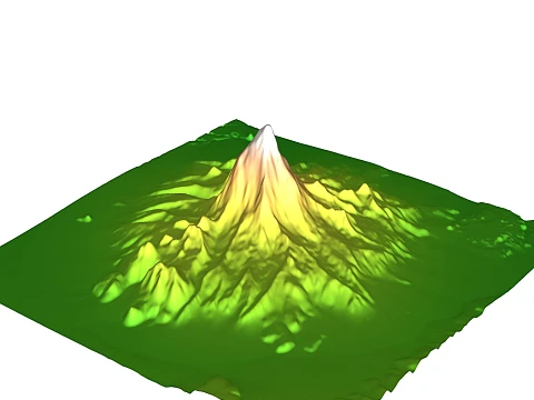 Nevado Sajama 3D-Reliefmodell topografische STL 3D Druckmodell