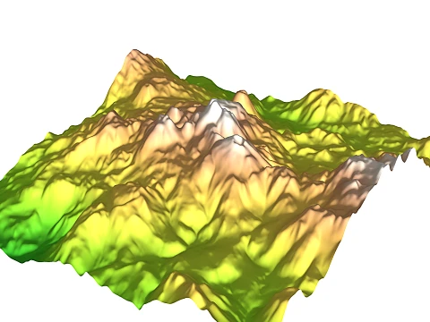 Cerro Tipas 3D-Reliefmodell topografische STL 3D Druckmodell