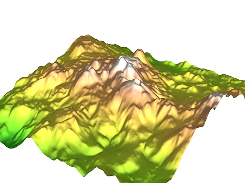 Cerro Walther Penck 3D-Reliefmodell topografische STL 3D Druckmodell