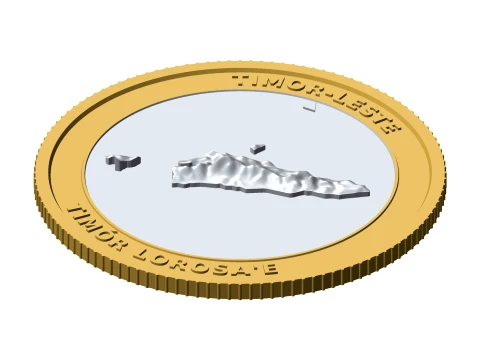 Timor-Leste 3D Topographic Coin 85 mm Relief Collector Token 3D Print Model